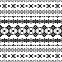 Geometric ethnic pattern traditional in black and white color. Abstract seamless native vector illustration. Aztec style design for textile.