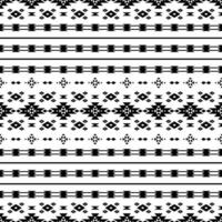 Aztec geometric seamless ethnic pattern in black and white color. Ornament stripe traditional style design for textile. vector