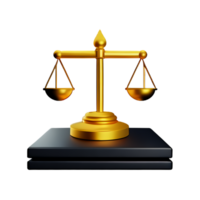 justice 3d rendering icon illustration png