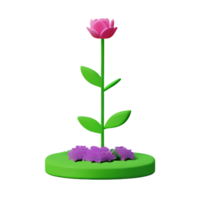 bloem hoek 3d renderen icoon illustratie png