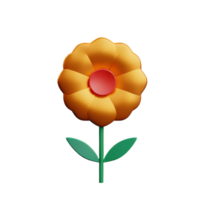 vintage flower 3d rendering icon illustration png