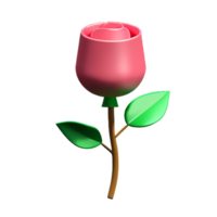 rosado Rosa 3d representación icono ilustración png