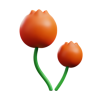 carnation 3d rendering icon illustration png