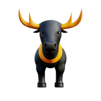 buffalo 3d rendering icon illustration png