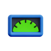 speedometer 3d rendering icon illustration png