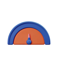 snelheidsmeter 3d renderen icoon illustratie png