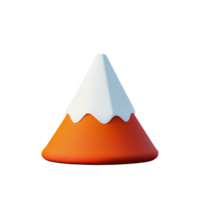 volcán 3d representación icono ilustración png