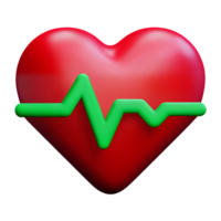 heartbeat 3d rendering icon illustration png