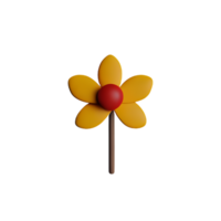 Jahrgang Blume 3d Rendern Symbol Illustration png