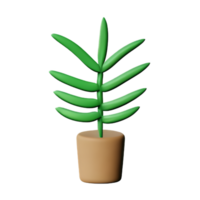 fern 3d rendering icon illustration png