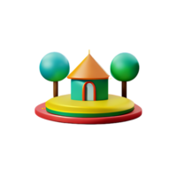 fleur coin 3d le rendu icône illustration png