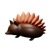 hedgehog 3d rendering icon illustration png