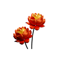 carnation 3d rendering icon illustration png