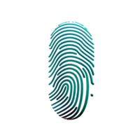 fingerprint 3d rendering icon illustration png