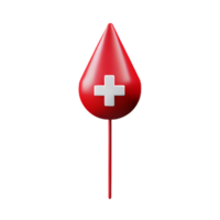 sangue donazione 3d interpretazione icona illustrazione png