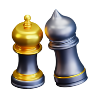 échecs pièces 3d le rendu icône illustration png