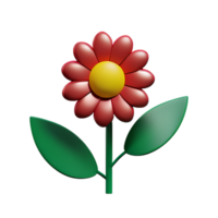 vintage flower 3d rendering icon illustration png