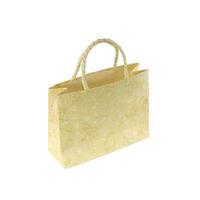 Paper shopping bag on white background photo