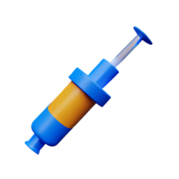 syringe 3d rendering icon illustration png