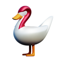 swan 3d rendering icon illustration png