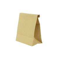 Paper bag isolated on white background photo