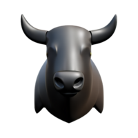 buffalo 3d rendering icon illustration png