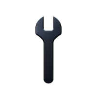 llave inglesa 3d representación icono ilustración png