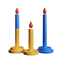 candlestick 3d rendering icon illustration png