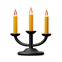 candlestick 3d rendering icon illustration png