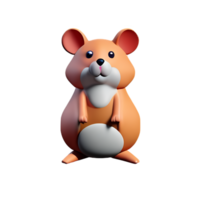 hamster 3d le rendu icône illustration png