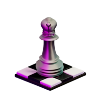 ajedrez piezas 3d representación icono ilustración png