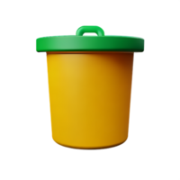 garbage 3d rendering icon illustration png