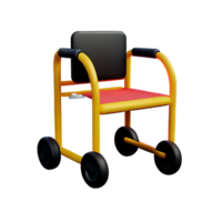rolstoel 3d renderen icoon illustratie png