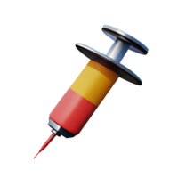 syringe 3d rendering icon illustration png