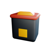 garbage 3d rendering icon illustration png