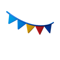 bunting 3d rendering icon illustration png