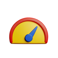 snelheidsmeter 3d renderen icoon illustratie png