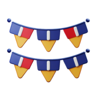 bunting 3d rendering icon illustration png