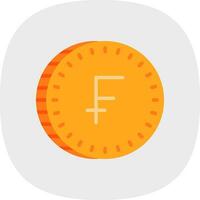 Swiss Franc Vector Icon Design