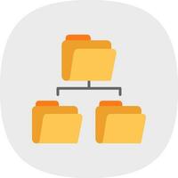 Folder Sharing Vector Icon Design
