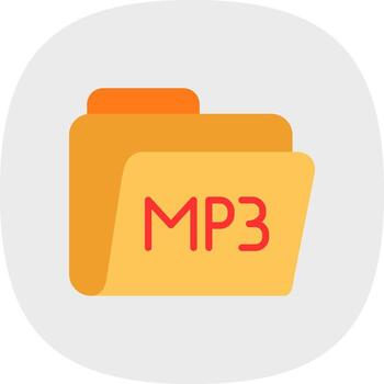 diseño de icono de vector de mp3
