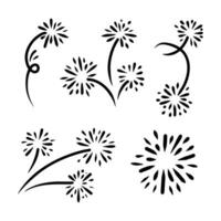 firework, starburst hand drawn, vector illustration. photo