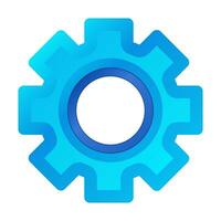Gear on a white background. Game icon. Vector