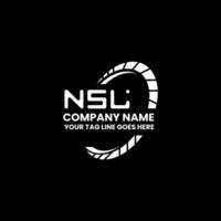NSL letter logo vector design, NSL simple and modern logo. NSL luxurious alphabet design