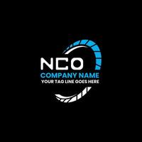 NCO letter logo vector design, NCO simple and modern logo. NCO luxurious alphabet design