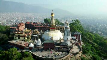 swayambhunath stupa, drone video