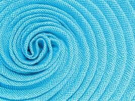 close up blue fabric texture background photo