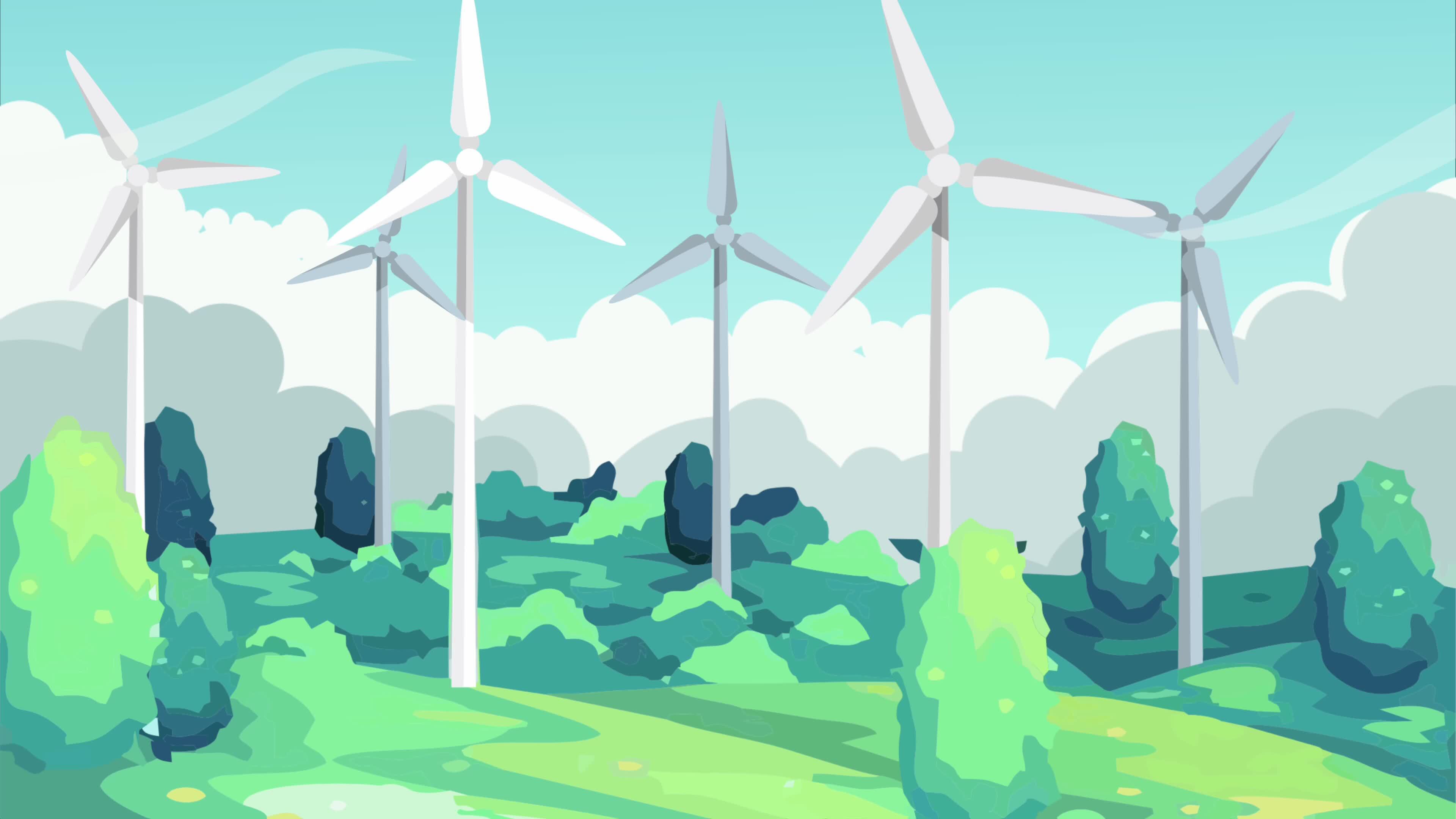 Exploring the Power of Wind Energy Animation motion video 29361291