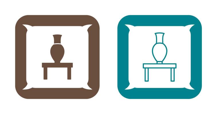 Vase Exhibit Vector Icon