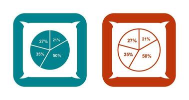 icono de vector de gráfico circular